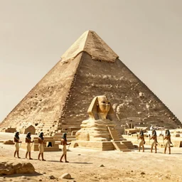Egyptian slaves building the Bass Pro Shop pyramid