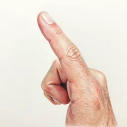 colored pencil drawing of a realistic grandpa's finger