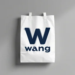 minimalist trendy imagotype logotype design for plastic bag factory called wang with the name's letters designed in a layered interlocking manner, trending on behance