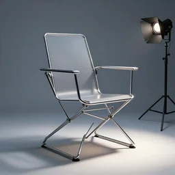 futuristic sci - fi professional lighting. hobby diy engineering photo. tensegrity captain's chair