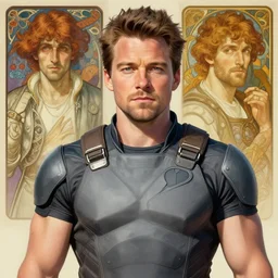 sebastian stan as the winter soldier painted by artgerm and greg rutkowski and alphonse mucha