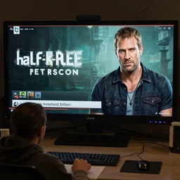 beatiful video - game screenshot of half - life breencast containing jordan peterson