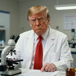 trump as an angry scientist