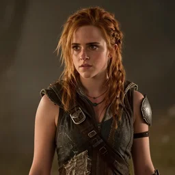 a girl from final fantasy live action, movie still of emma watson, horizon zero dawn, by marc adamus, beautiful dramatic lighting, style by peter deligdisch, peterdraws