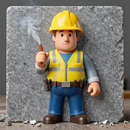 massive slab of shatter being smoked by bob the builder