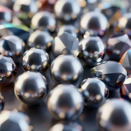 very colourful texture of chrome spheres, 3 d, photorealistic, high poly, 8 k render, unreal engine 5, volumetric lighting, realistic shadows