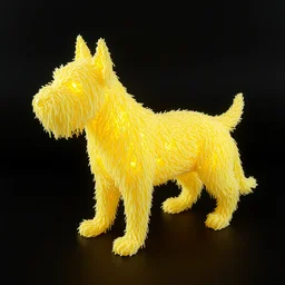 dog made of grated cheese, by nele zirnite, 2 0 5 0 s