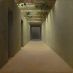 uncanny valley in the style of j. m. w. turner, oil on canvas