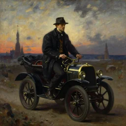 russian revolution dieselpunk 1 9 1 0, dusk, drama, painting by carl larsson