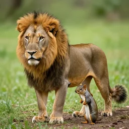 a lion - squirrel - hybrid, animal photography