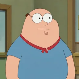portrait photo still of real life peter griffin, 8 k, 8 5 mm, f. 1 4, beautiful composition
