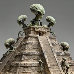 aliens brainsuckers sacrifice humans on top of aztec pyramids, perfect faces, fine details, studio lighting, close up subtle shadows, art by katsuya terada, photorealism, hyper realism, octane render, hyper detailed, canon eos r 3, f / 1. 4, iso 2 0 0, 1 / 1 6 0 s, medium shot, 8 k, raw, unedited, in - frame,