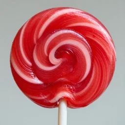 extreme close up on an red lollipop, 120mm macro lens, detailed