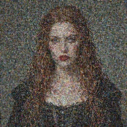 portrait of beautiful young gothic maiden, warhammer, a lot of scars, red lips, the middle ages, highly detailed, artstation, illustration, art by max ernst, 8 k quality