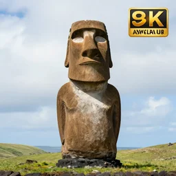 moai statue , 8k , 4k , professional photography, award winning photo