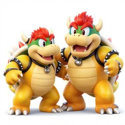 roy koopa and wendy o. koopa co - ordinating their teams for maximum efficiency, artstation, rendered illustration, detailed, high resolution scan, 4 k
