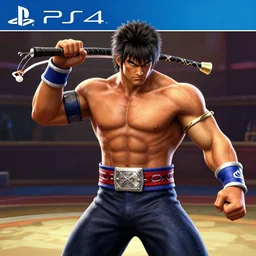 a whip wielding wrestler named the baz in street fighter 5, ps 4 screenshot