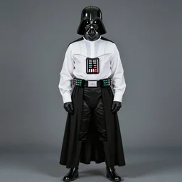 high school yearbook photo of darth vader, wearing a white shirt and black trousers, 2 0 0 9