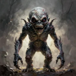 scary horror creature, well lit, digital art, virtuosic painting, award winning, high quality, visual, sharp, backlit, gorgeous lighting, painted by Zdzisław Beksiński