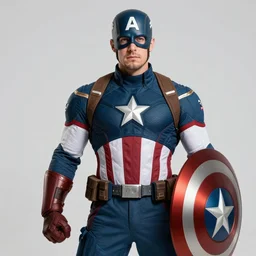 portrait of gigachad as captain america