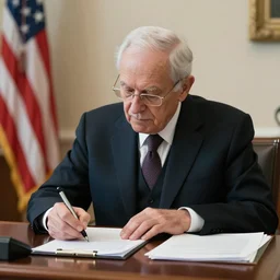 extremely old geriatric governor signing bill into law, associated press photo,