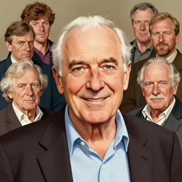 photo of will eisner with simple smile paint detailed digital artstation, portrait hd 4 k, y greg rutkowski and gaston bussiere and craig mullins and j. c. leyendecker, hd