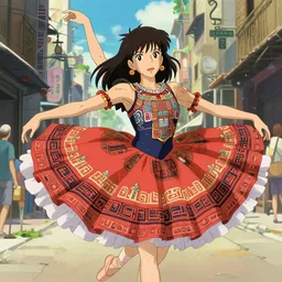 a beautiful! boyish! ballerina alluring gravure! model, aztech street fashion oversized mayan tutu and leotard, with mayan patterns, gapmoe yandere grimdark, trending on pixiv fanbox, painted by greg rutkowski makoto shinkai takashi takeuchi studio ghibli, akihiko yoshida