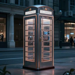 super futuristic phone booth