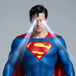 photo of superman shooting lasers out of eyes