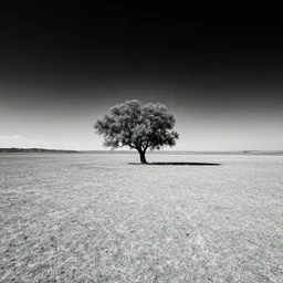 surreal landscape, award winning photography, high contrast, black and white, colorpop