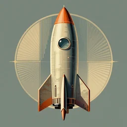 ( ( ( ( ( 1 9 5 0 s retro future art deco rocket design. muted colors. ) ) ) ) ) by jean - baptiste monge!!!!!!!!!!!!!!!!!!!!!!!!!!!!!!