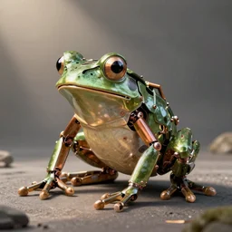 mechanical frog, concept art, trending on art station