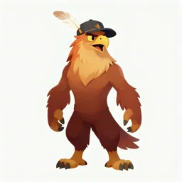 screenshot of a humanoid anthropomorphic griffin bard with a feather in its cap as an enemy in spyro the dragon video game, with playstation 1 graphics, activision blizzard, upscaled to high resolution