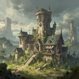 fantasy art landscape, fantasy city, fantasy kunst, fantasy castle, fantasy house, architecture mystery, artstation, house illustration