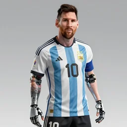 Messi as cyborg, ultra realistic, detailed, 4K, unreal engine 5,
