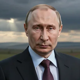 a high detail photograph vladimir putin morbing