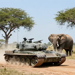 tank fusing with elephant