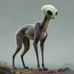 alien mammalian species, tall and slender, bear-like