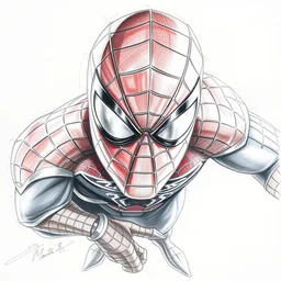 photorealistic, hyperdetailed, drawing of spider - man, by john romita jr.