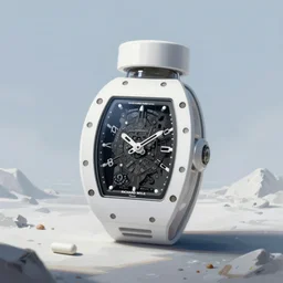 concept art of white dietary supplement designed by porsche and richard mille in a transparent bottle with big black sticker on it, by aenaluck, artgerm and roberto ferri and greg rutkowski, light blue and white tones, digital painting, artstation, concept art, smooth, sharp foccus ilustration hq