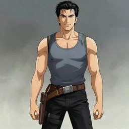 a stance of Henry Cavill in Cowboy Bebop