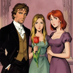 jesse custer, tulip and cassidy from the graphic novel preacher. art by gaston bussiere.
