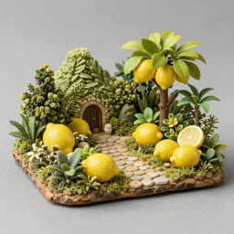 miniature lemon landscape diorama