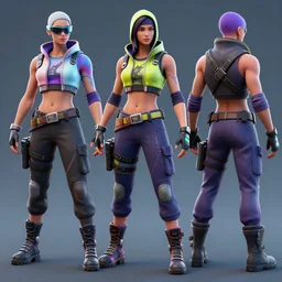 fortnite skin models cyberpunk style concept art skin model 3d models