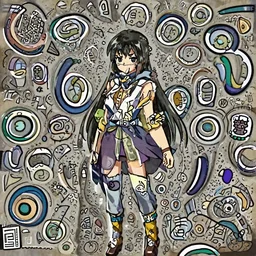 megumin from konosuba, anime art (((((((cave painting))))))))