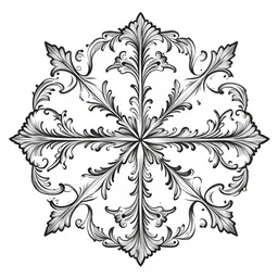 a vector tattoo design in the style of victorian florid ornament.