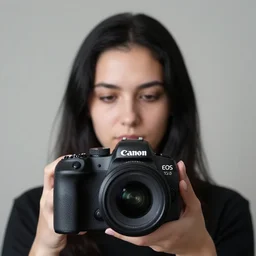 canon eos r 3, f / 1. 4, iso 2 0 0, 1 / 1 6 0 s, 8 k, raw, unedited, symmetrical balance, in - frame portrait of a swedish girl, black hair
