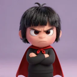 an angry Edna Mode wearing a cape, Pixar (2018)