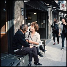 Candid Street Photography. Fomapan R 16mm Double Perf. Movie Film