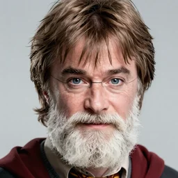 a close up portrait of an old white bearded harry potter, art station, highly detailed, concept art, sharp focus, illustration in pen and ink, wide angle, by Kentaro Miura